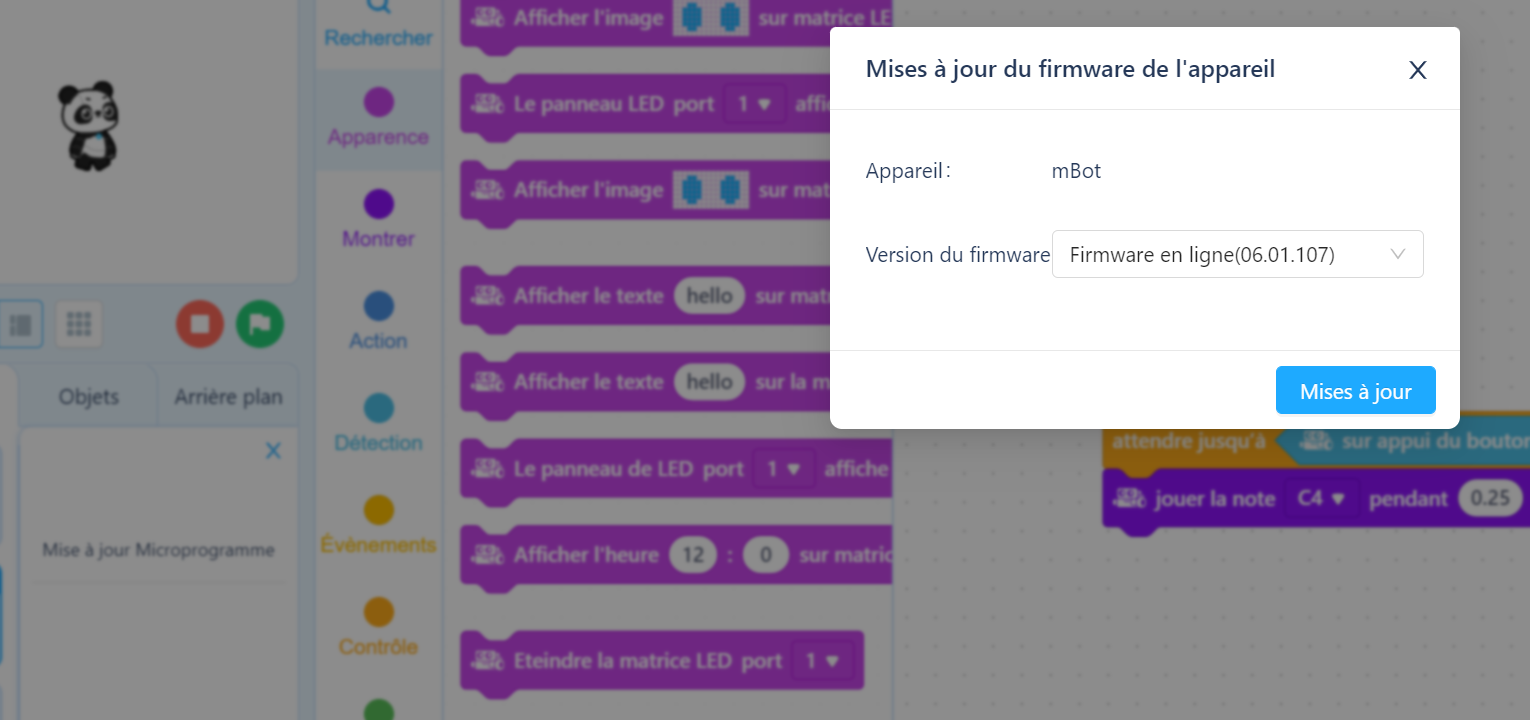 Firmware à jour