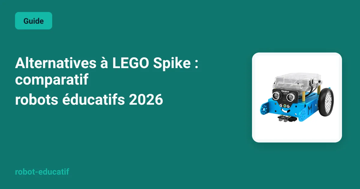 Alternatives à LEGO Spike : comparatif robots éducatifs 2026
