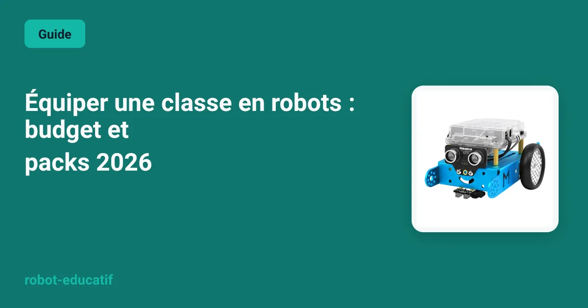Équiper une classe en robots : budget et packs 2026