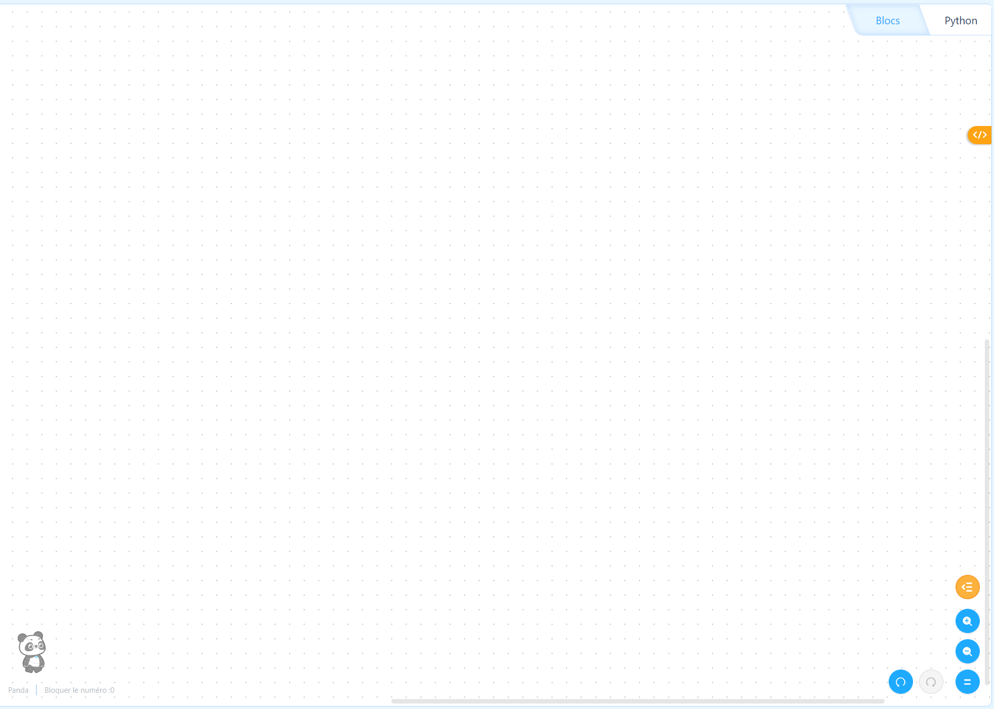 Zone de script avec blocs emboîtés