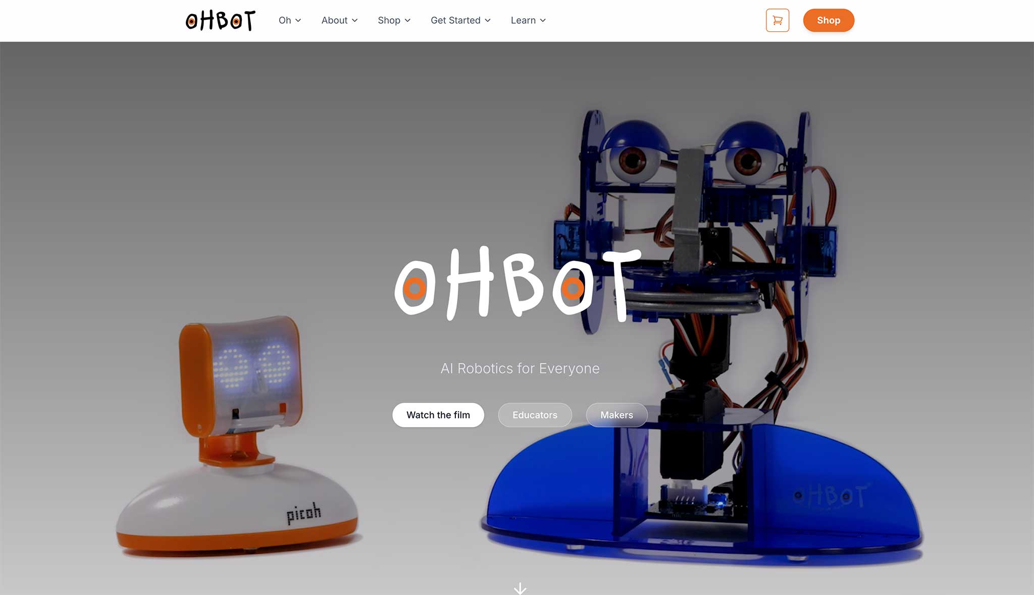 Ohbot tête robot éducative