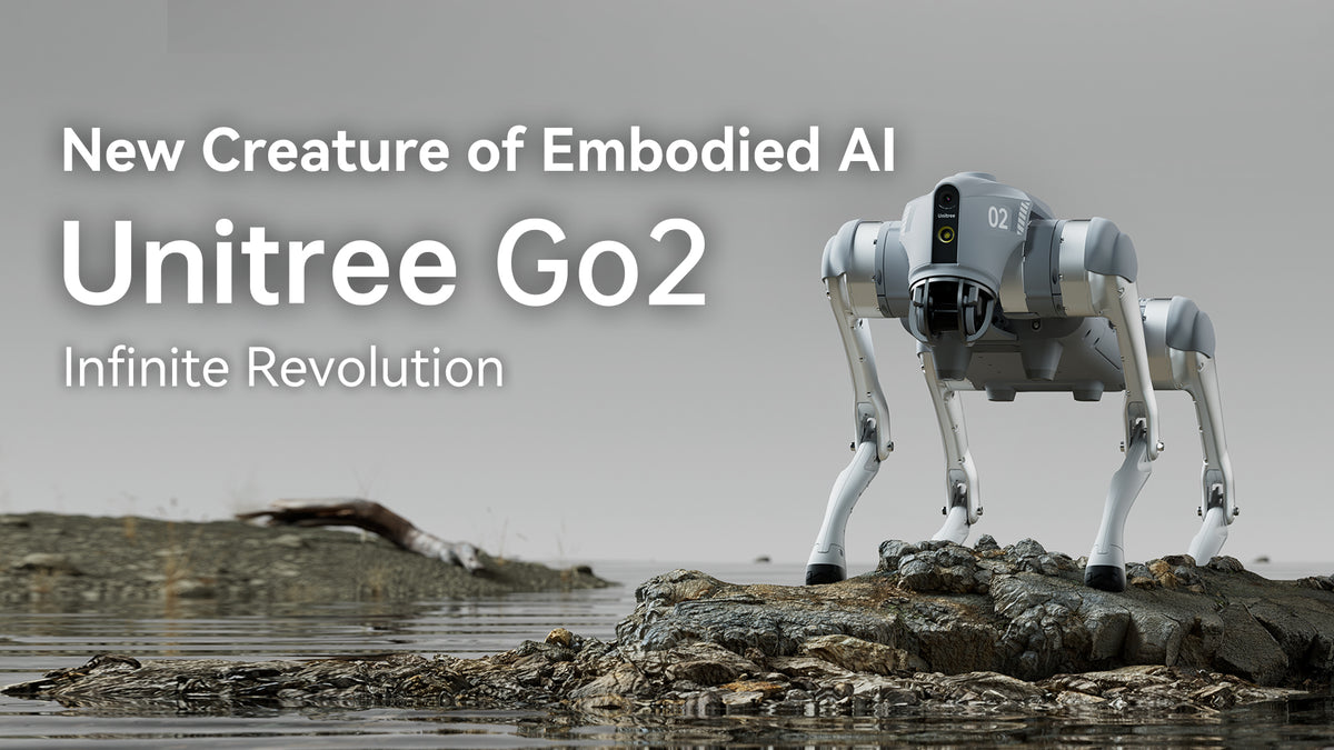 Unitree quadrupède (visuel Go2, boutique officielle)
