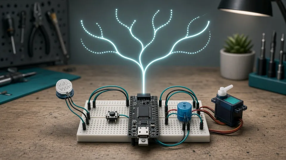 Illustration: Arduino C Lektion 3: if/else-Bedingungen für Sensoren und Aktoren